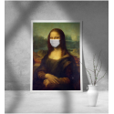 Εκτύπωση σε Αφίσα φωτογραφικό Χαρτί Leonardo Da Vinci Mona Lisa mask covid-19
