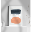 Εκτύπωση σε Αφίσα φωτογραφικό Χαρτί Μοντέρνο σχέδιο ζωγραφικής σε 3 αποχρώσεις μαύρο - πορτοκαλί - γκρι