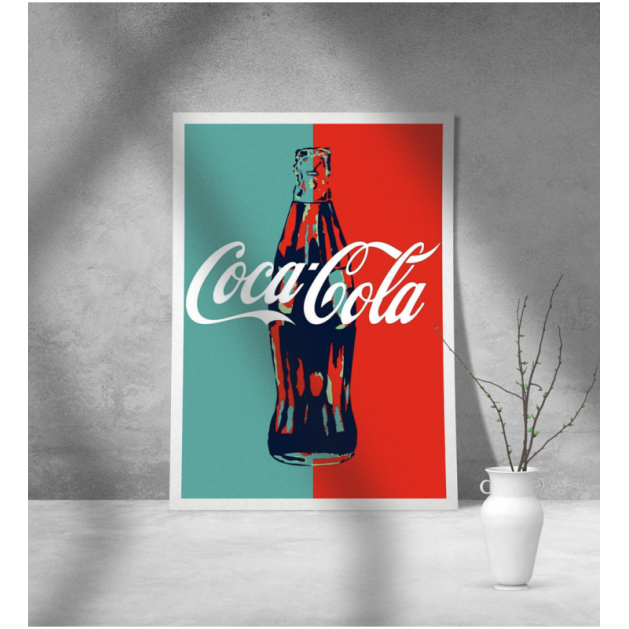 Εκτύπωση σε Αφίσα φωτογραφικό Χαρτί Retro Coca Cola Διαφήμιση