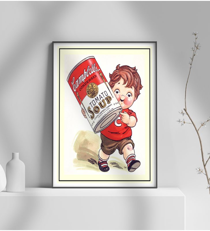 Εκτύπωση σε Αφίσα φωτογραφικό Χαρτί Retro Διαφήμιση Tomato soup