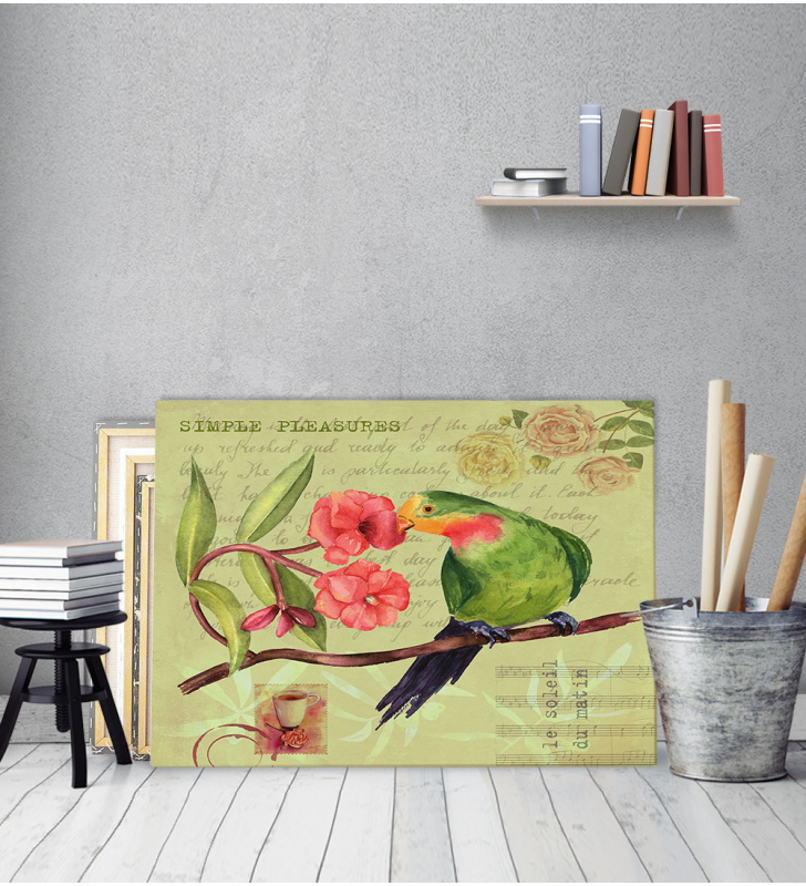 Πίνακας Καμβάς παπαγάλος Parrot