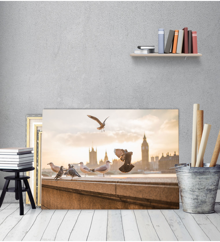 Πίνακας Καμβάς Πουλιά Θέα Λονδίνου