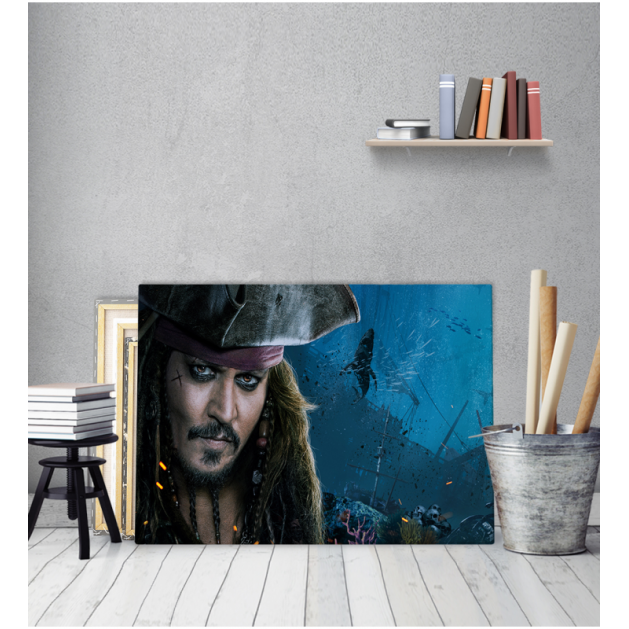 Πίνακας σε Καμβά Johnny Depp captain jack