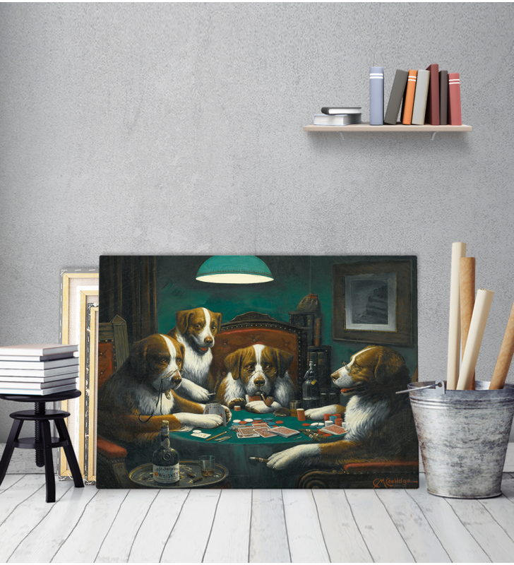 Πίνακας ζωγραφικής σε Καμβά Cassius Marcellus Coolidge Dogs playing poker