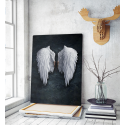 Πίνακας σε Καμβά Μαύρος με Φτερά Αγγέλου