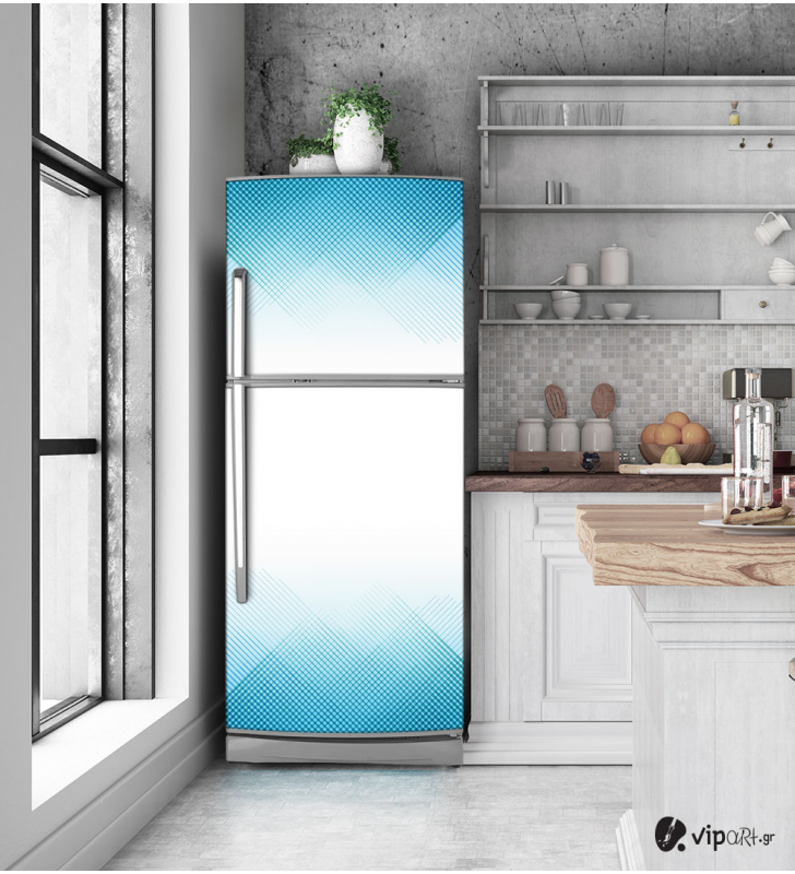 Αυτοκόλλητο Ψυγείου με εκτύπωση "Μπλε Γραμμές"