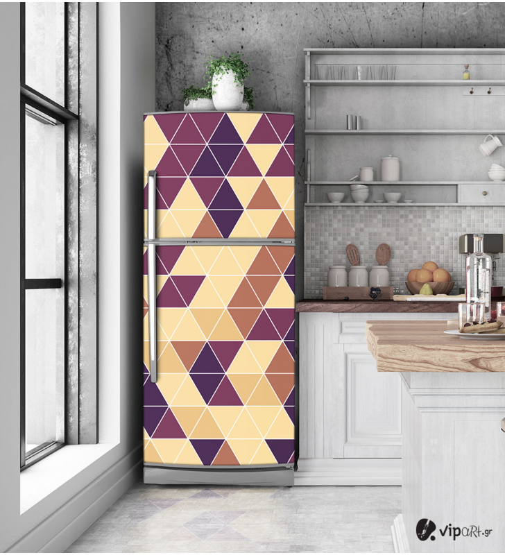 Αυτοκόλλητο Ψυγείου με εκτύπωση "Γεωμετρικά Τρίγωνα"
