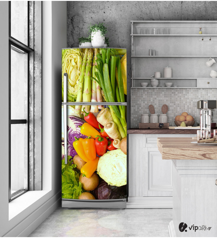 Αυτοκόλλητο Ψυγείου με εκτύπωση "Λαχανικά"
