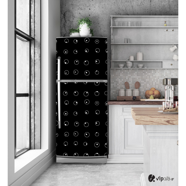 Αυτοκόλλητο Ψυγείου με εκτύπωση "Black & White Pattern"