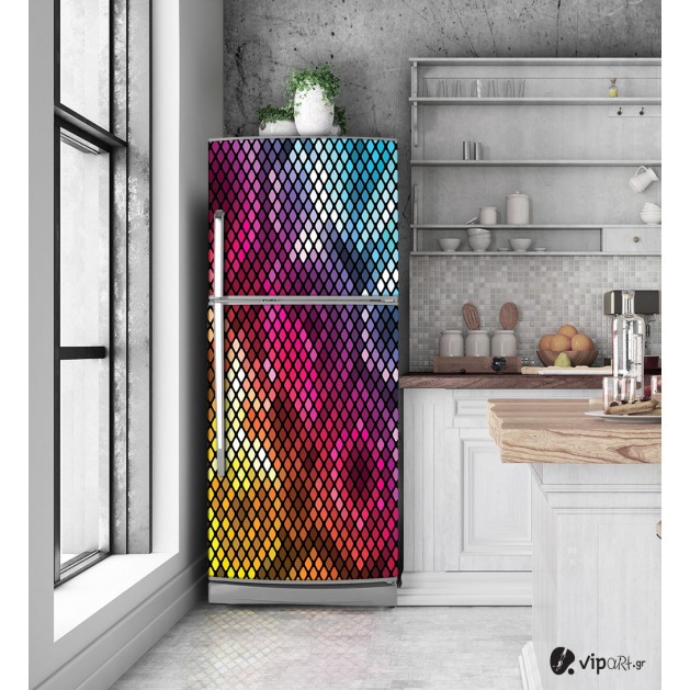Αυτοκόλλητο Ψυγείου με εκτύπωση "Pixel Design"