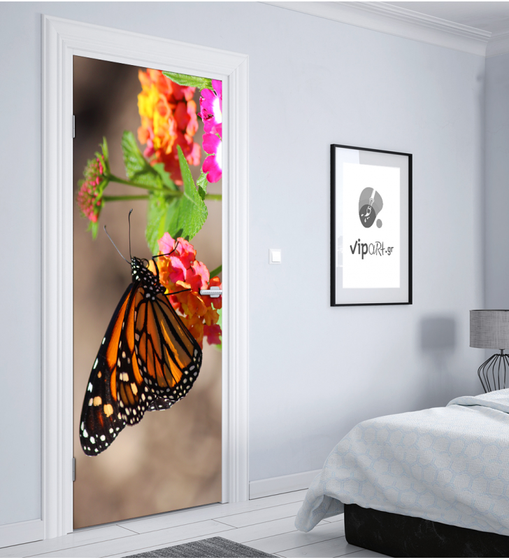 Αυτοκόλλητο Πόρτας με εκτύπωση "Πεταλούδα"