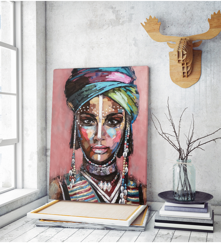 Πίνακας σε Καμβά Desert Lady in a turban painting