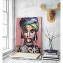 Πίνακας σε Καμβά Desert Lady in a turban painting