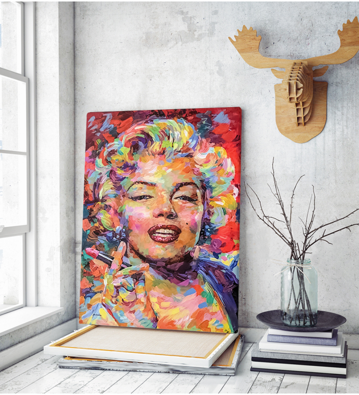 Πίνακας σε Καμβά colorful paint Marilyn Monroe