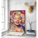 Πίνακας σε Καμβά colorful paint Marilyn Monroe