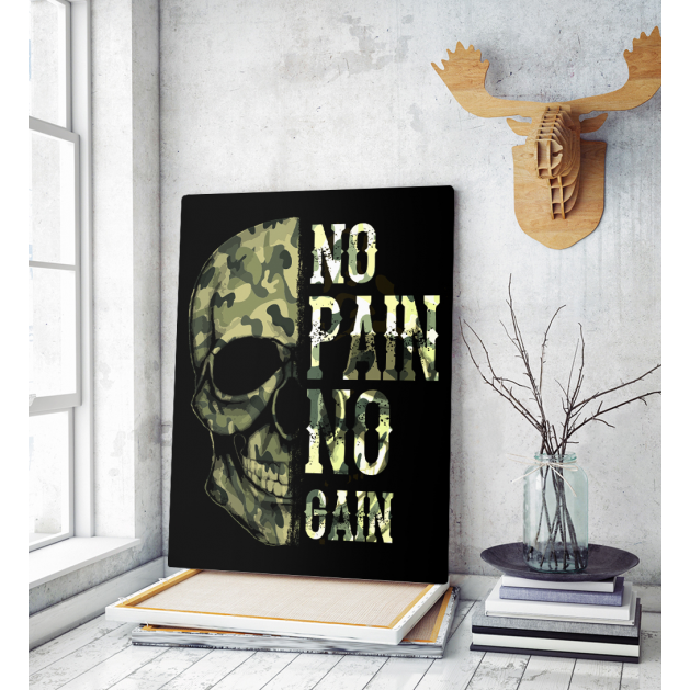 Πίνακας σε Καμβά : army skull na pane no gain