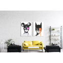 Σύνθεση με πίνακες Καμβάδες : Mask Catwoman and Mini - 2 Τεμάχια 70x50
