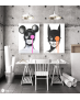 Σύνθεση με πίνακες Καμβάδες : Mask Catwoman and Mini - 2 Τεμάχια 70x50