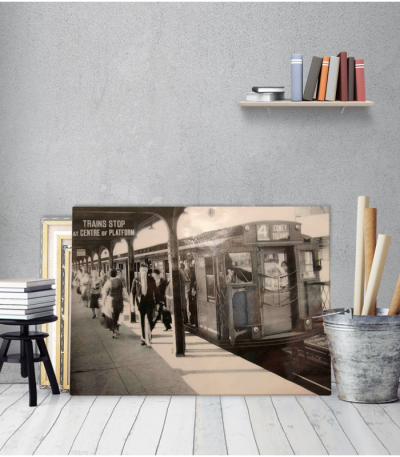 Πίνακας Καμβάς Vintage Σταθμός Τρένου