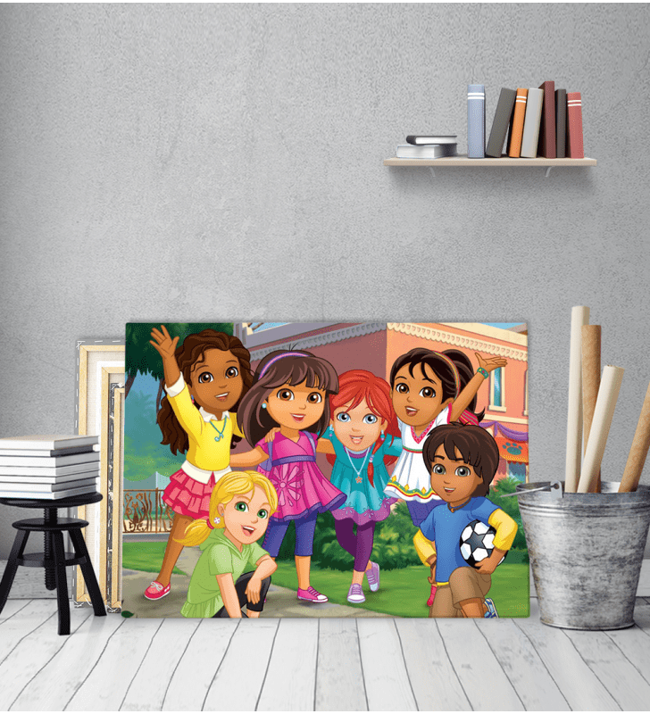 Πίνακας Καμβάς Η Dora Και η Παρέα της