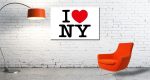 Καμβάς i love ny, κείμενο, καρδιά, new york