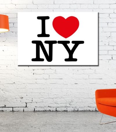 Καμβάς i love ny, κείμενο, καρδιά, new york