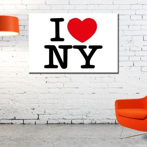 Καμβάς i love ny, κείμενο, καρδιά, new york
