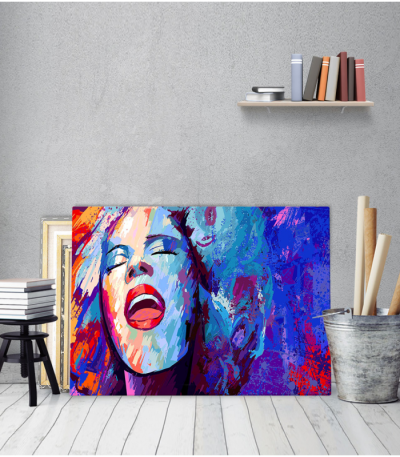 Πίνακας καμβάς με εκτύπωση Art Girl Pop Art