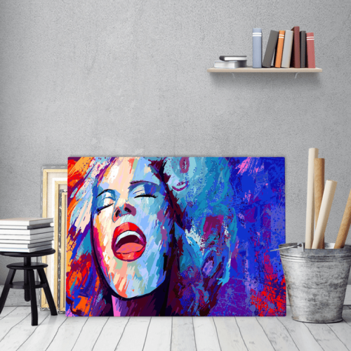 Πίνακας καμβάς με εκτύπωση Art Girl Pop Art