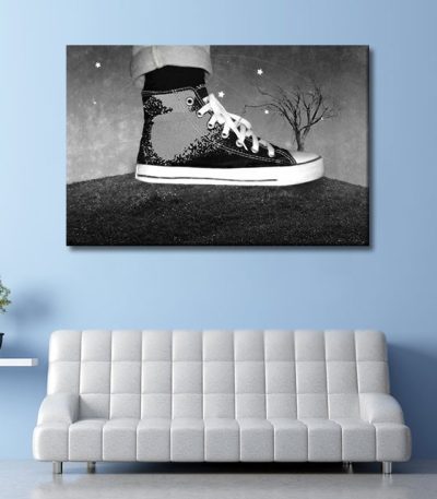 Καμβάς All Star Black and White