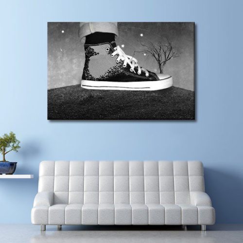 Καμβάς All Star Black and White