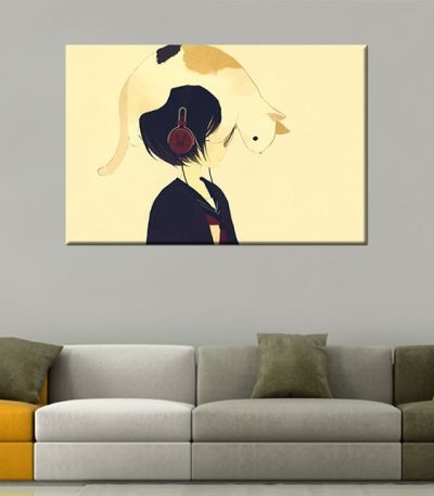 Καμβάς Cat on my head