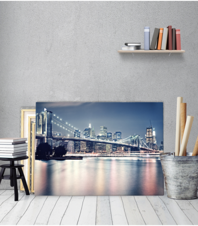 Πίνακας Καμβάς Brooklyn Bridge by Night