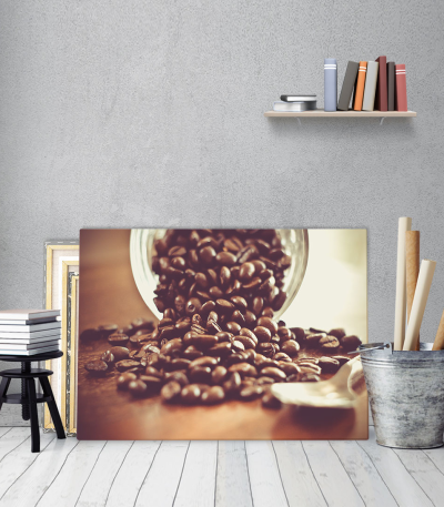 Πίνακας Καμβάς Κόκκοι Καφέ - Coffee Addict