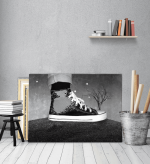 Πίνακας Καμβάς All Star παπούτσι Black and White