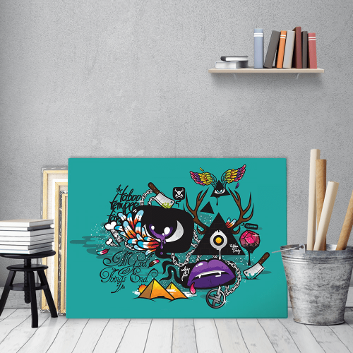 Πίνακας Καμβάς Graffiti all good thinks end