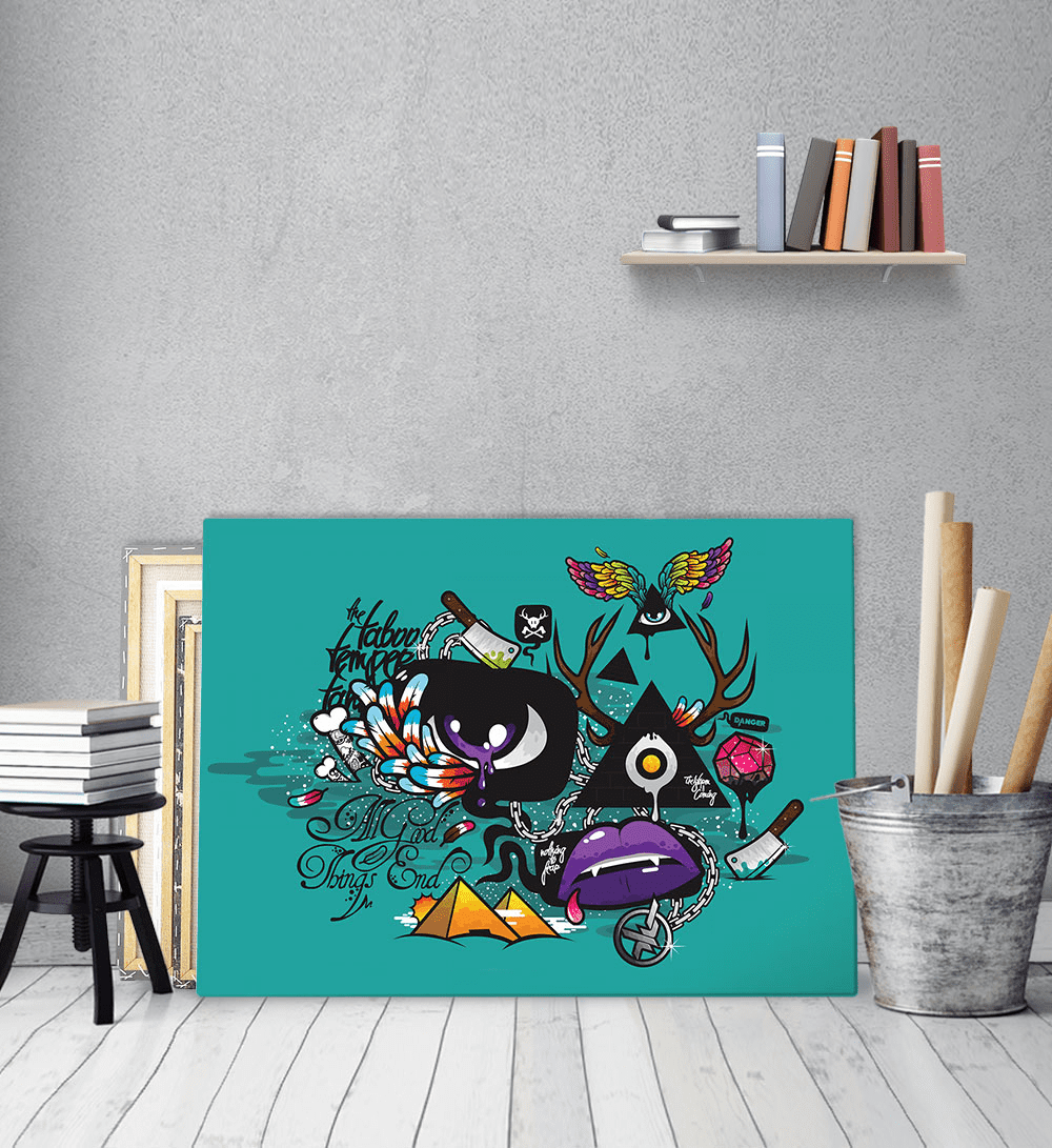 Πίνακας Καμβάς Graffiti all good thinks end