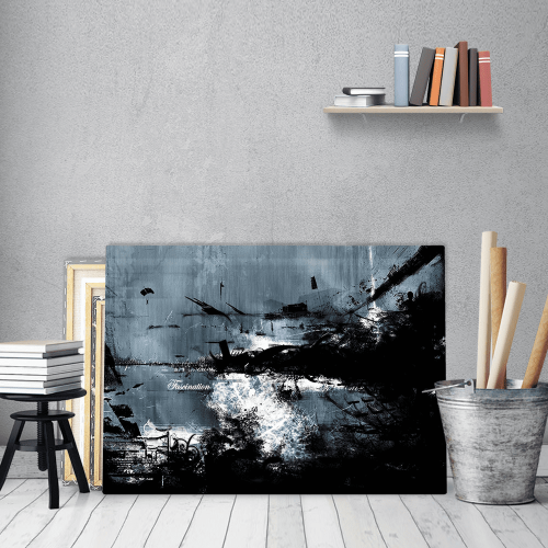 Πίνακας Καμβάς Fascination Blue black