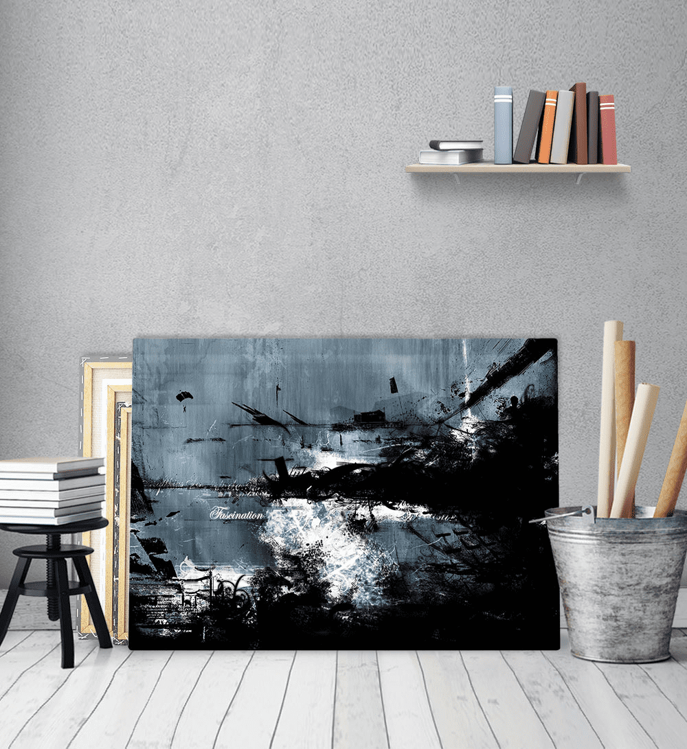 Πίνακας Καμβάς Fascination Blue black