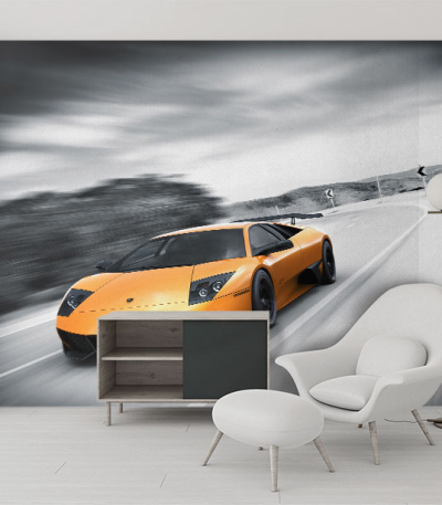 Ταπετσαρία Τοίχου Αυτοκίνητα Lamborghini επιλεκτικό χρώμα