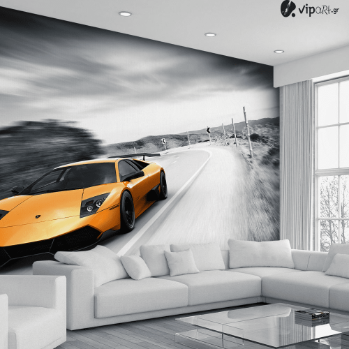 Ταπετσαρία Τοίχου Αυτοκίνητα Lamborghini επιλεκτικό χρώμα