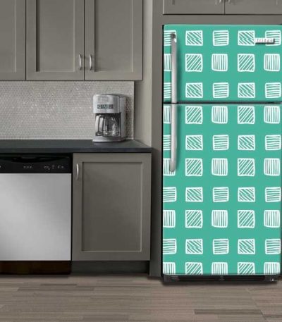 Αυτοκόλλητο Ψυγείου " Retro Style Geometric Squares "