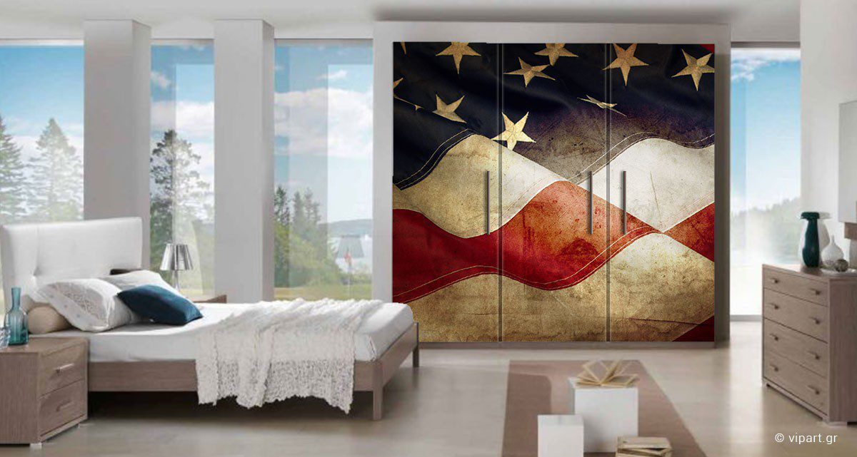 Αυτοκόλλητο Επίπλων " Flag USA "