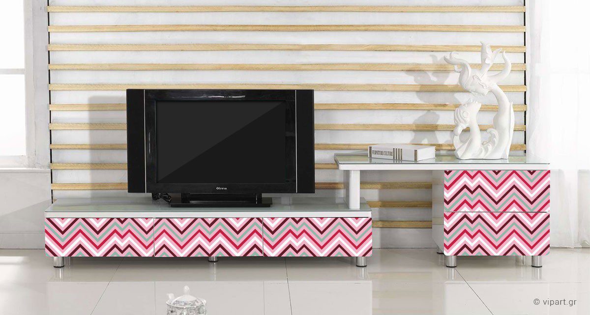 Αυτοκόλλητο Επίπλων " Retro Style Lines "