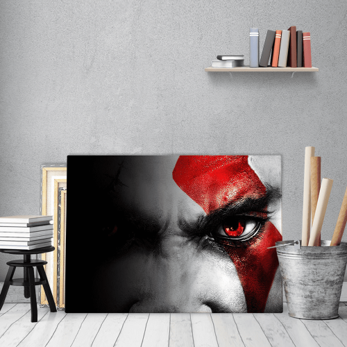 Πίνακας Καμβάς Red Eye Ασπρόμαυρο