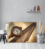 Πίνακας Καμβάς vintage ρολόι- Brown Watch New York City Manhattan