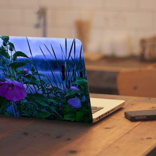 Αυτοκόλλητο Λάπτοπ " Purple Flower Night "