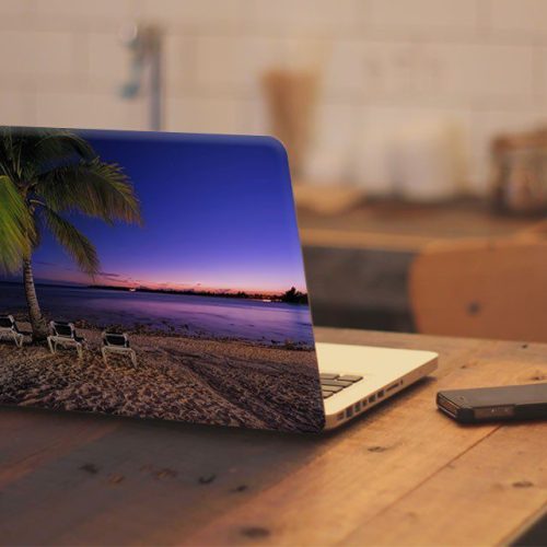 Αυτοκόλλητο Λάπτοπ " Sunset Palm Tree "