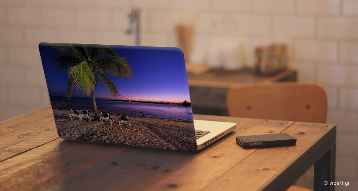 Αυτοκόλλητο Λάπτοπ " Sunset Palm Tree "