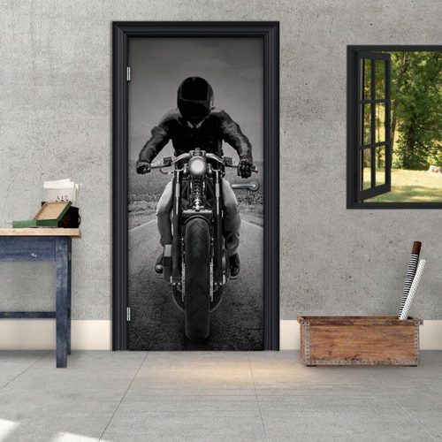Αυτοκόλλητο Πόρτας "Motorcycle Rider"